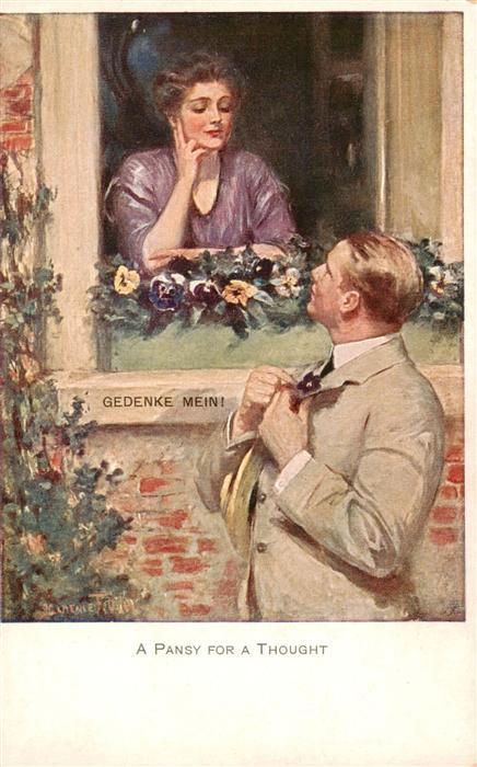 Vienne Kuenstlerkarte Nr. 860a Gedenke Mein