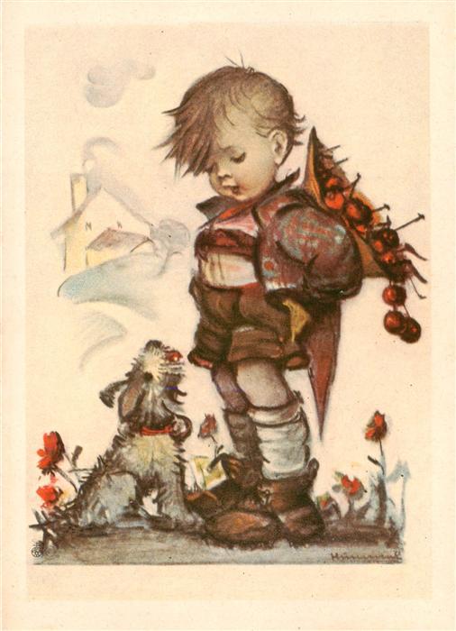 Hummel Kuenstler-AK-Nr. 6420 Kind Hund