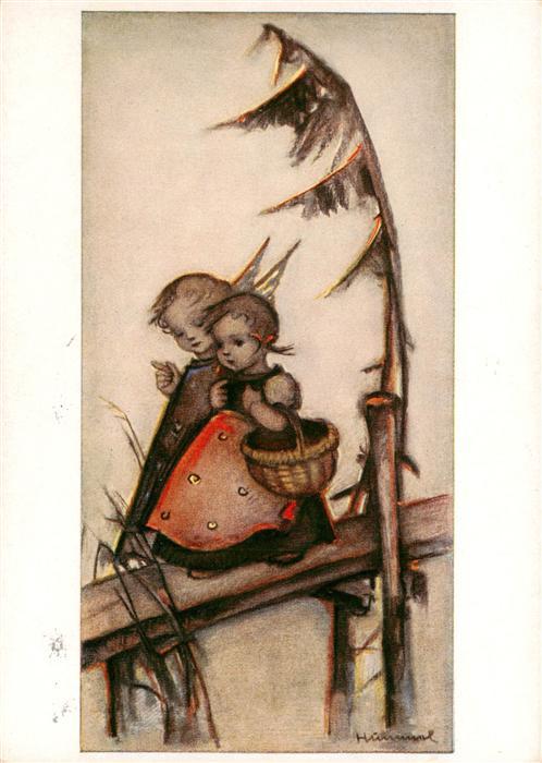 Hummel Kuenstler-AK-Nr. 4930 Maedchen Koerbchen