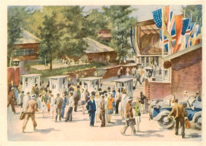 HANNOVER  CITY Export-Messe Haupteingang zum Ausstellungsgelaende Zeichnung