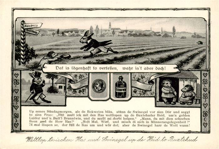 Buxtehude Wettrennen von Hase und Igel Illustration