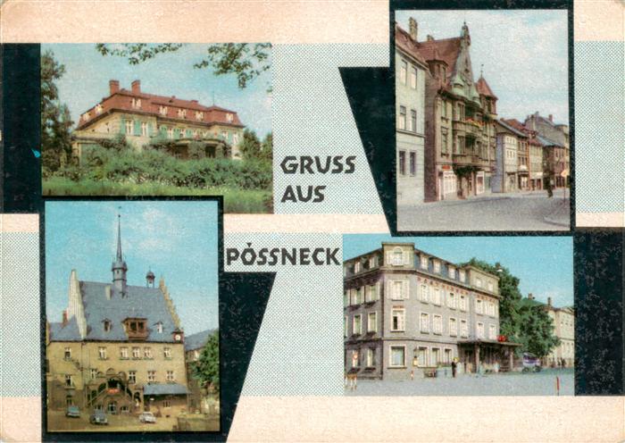 Poessneck Erholungsheim Semmelweis Rathaus Breite Strasse Posthirsch Hotel