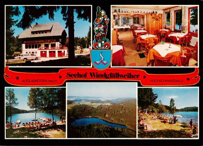 Altglashuetten Seehof Windgfaellweiher Gastraum Partien am Windgfaellweiher