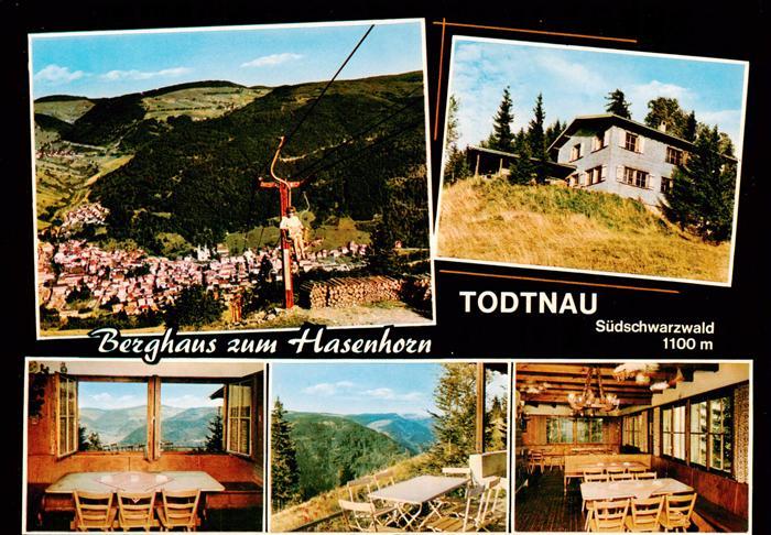 Todtnau Schwarzwald BW Berggasthaus zum Hasenhorn Gastraeume Terrasse Panorama