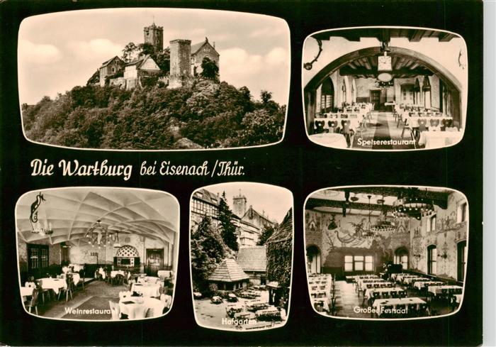 EISENACH Thueringen Die Wartburg Weinrestaurant Hofgarten Grosser Festsaal Speis