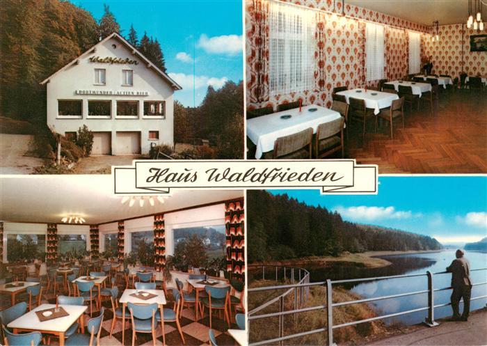 Marienheide Haus Waldfrieden Gastraeume Lingesetalsperre