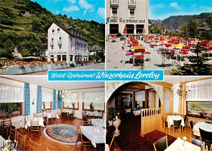 St Goar Rhein Hotel Restaurant Winzerhaus Loreley Gastraeume Terrasse