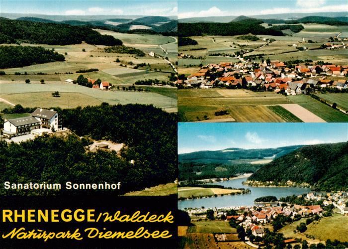 Rhenegge Diemelsee Sanatorium Sonnenhof Naturpark Diemelsee Fliegeraufnahmen