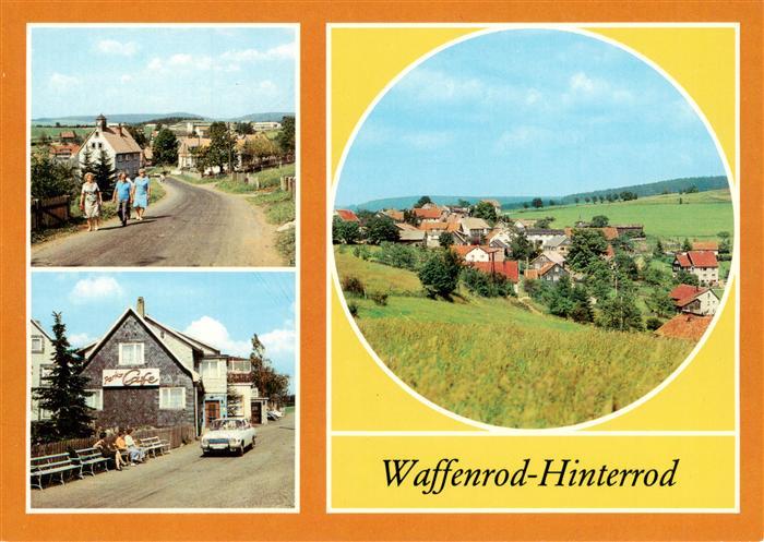 Hinterrod Waffenrod Teilansicht HO Gaststaette Park Cafe Blick auf Hinterrod