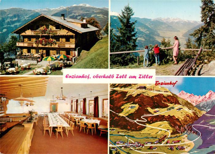 Zell Ziller Tirol AT Alpengasthof Enzianhof Gastraum Aussichtspunkt Panorama