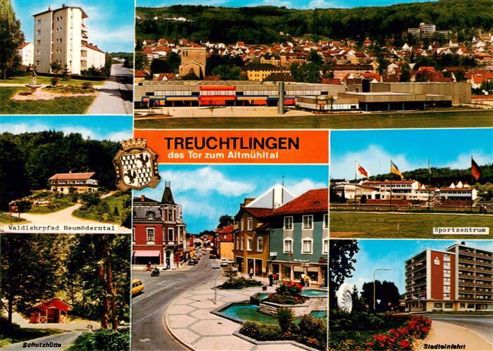Treuchtlingen Panorama Hochhaus Waldlehrpfad Sportzentrum Schutzhuette Stadteinf