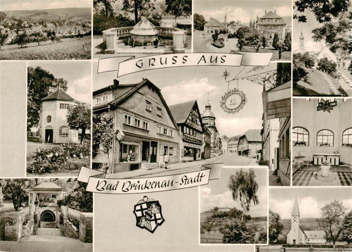 Bad Brueckenau Orts und Teilansichten Kirche Inneres Park