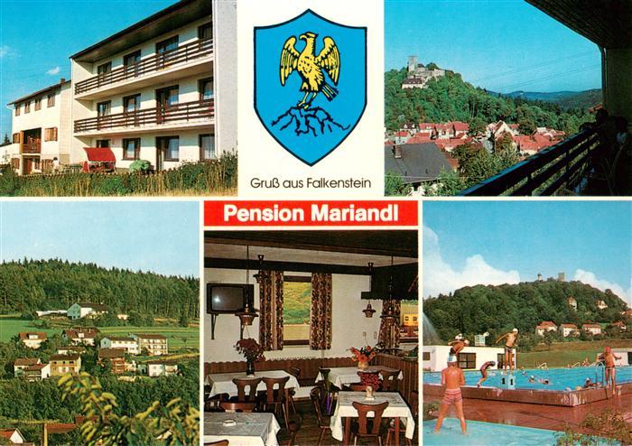 Falkenstein Bayerischer Wald Pension Mariandl Gastraum Schwimmbad Panorama