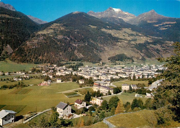Poschiavo GR con Pizzo Verona Fliegeraufnahme