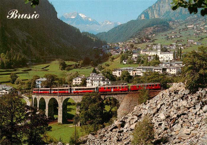 Brusio TI mit Bernina Express Panorama