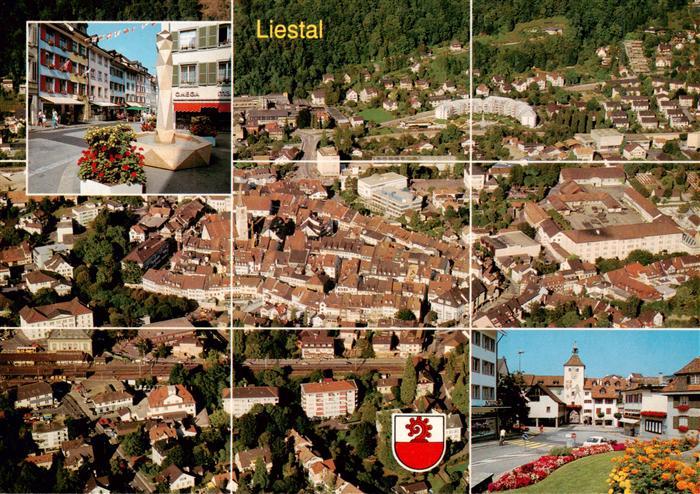 Liestal BL Ortspartie Fliegeraufnahme Oberes Tor