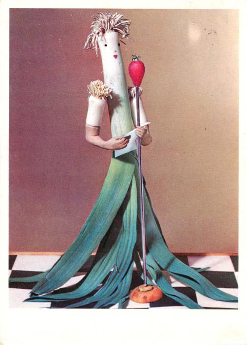 Hagen  Westfalen Bastelmodell Lauchstange mit Radieschenmikrofon