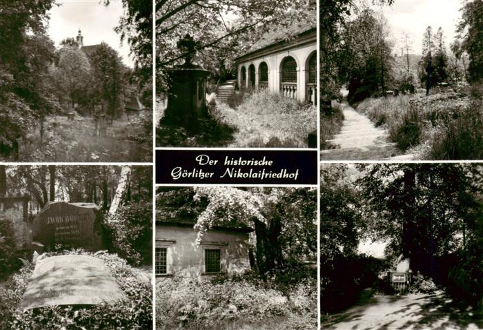 Goerlitz  Sachsen Historischer Nikolai Friedhof Jacob Boehme Grab Moller Linde M