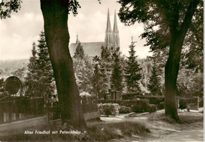 Goerlitz  Sachsen Alter Friedhof mit Peterskirche