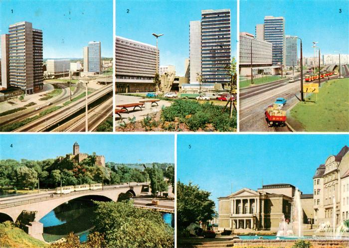 Halle Saale Hochstrasse Ernst Thaelmann Platz Interhotel Stadt Halle mit Hochstr