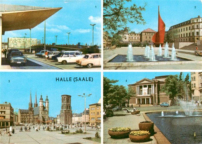 Halle Saale Hansering Fahnenmonument Markt Theater des Friedens