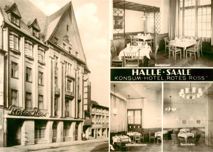 Halle  Saale Konsum Hotel Rotes Ross Restaurant Fruehstuecksraum Sesselecke