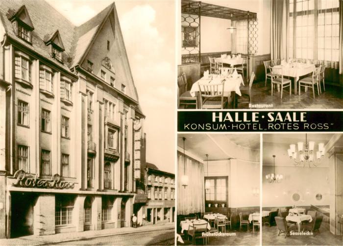 Halle  Saale Konsum Hotel Rotes Ross Restaurant Fruehstuecksraum Sesselecke