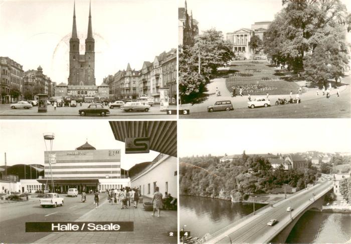 Halle  Saale Hallmarkt Hauptbahnhof Theater des Friedens Halle Kroellwitz Giebic