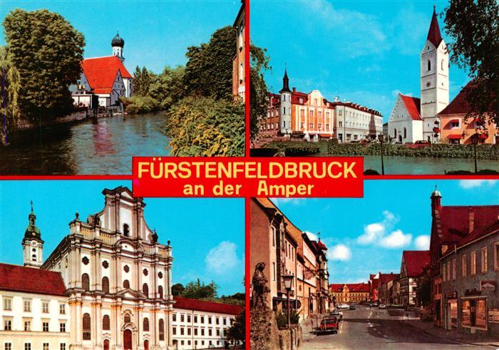 Fuerstenfeldbruck Partie an der Amper Kirche Schloss Hauptstrasse