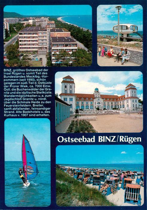Binz Ruegen Panorama Jagdschloss Granitz Segelboot Strandpartie
