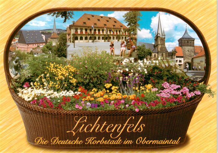 Lichtenfels Bayern Die Deutsche Korbstadt Blumen Motiv Innenstadt