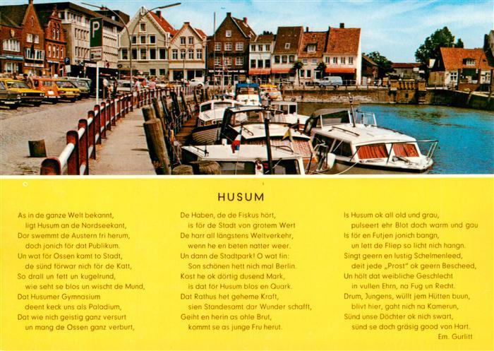Husum Nordfriesland Schiffbruecke Hafen Gedicht