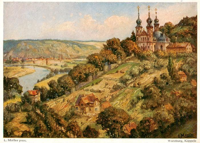 Wuerzburg Bayern Kaeppele L. Moessler Kuenstlerkarte