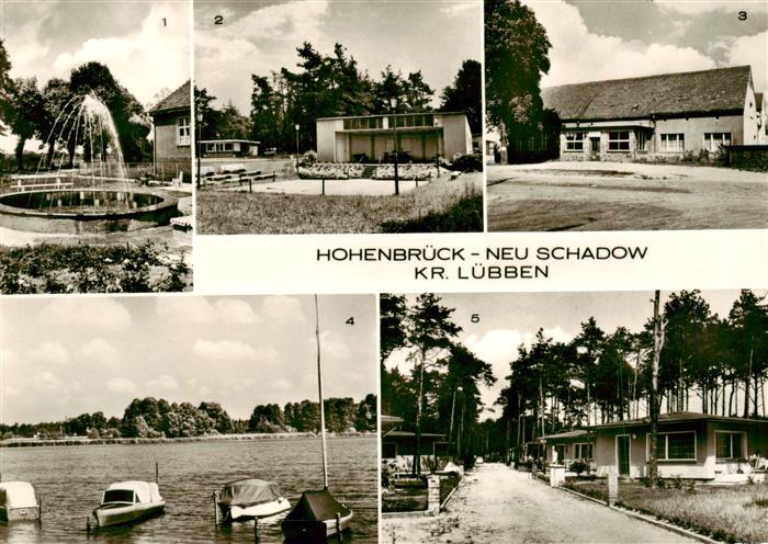 Neu Schadow-Hohenbrueck Springbrunnen Freilichtbuehne Kiosk Gasthaus Treue Neuen
