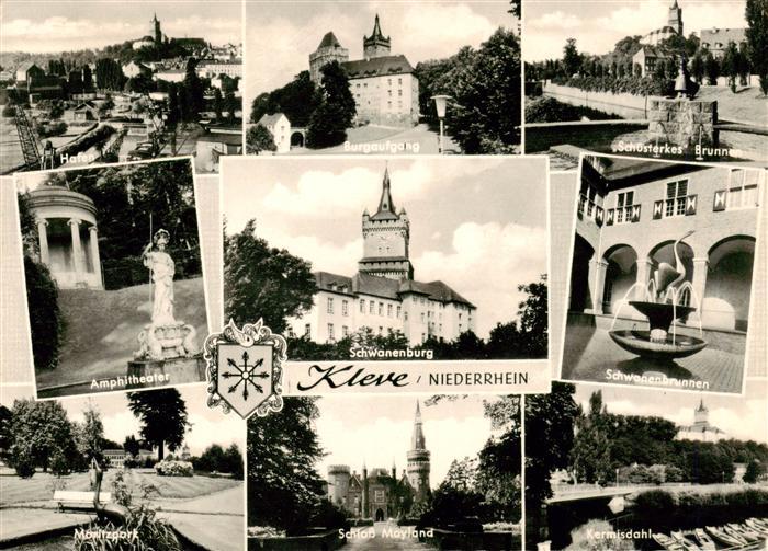 Kleve Niederrhein Hafen Burg Brunnen Amphitheater Schwanenburg Moritzpark Schlos