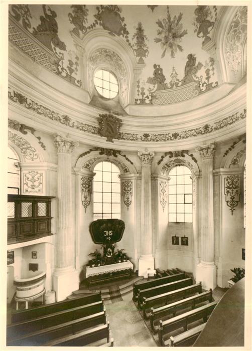 Holzkirchen Unterfranken Ehemalige Klosterkirche Blick von der Empore Rokoko-Stu