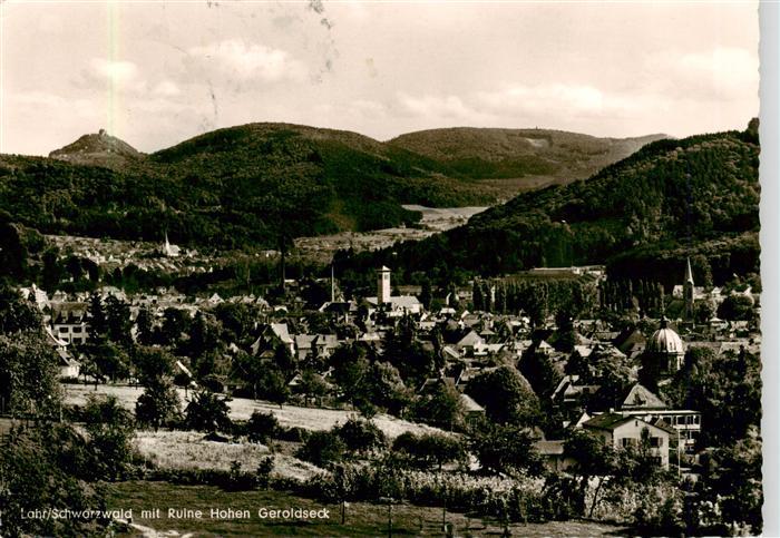 Lahr Baden Panorama mit Ruine Hohen Geroldseck Schwarzwald