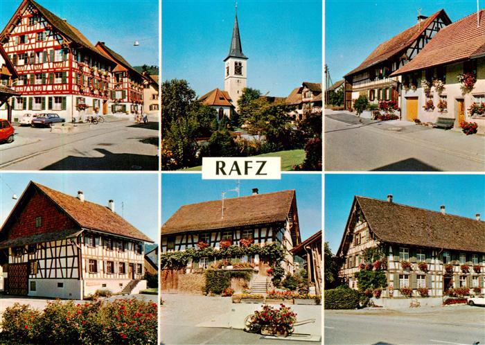 Rafz ZH Teilansichten Kirche Fachwerkhaeuser