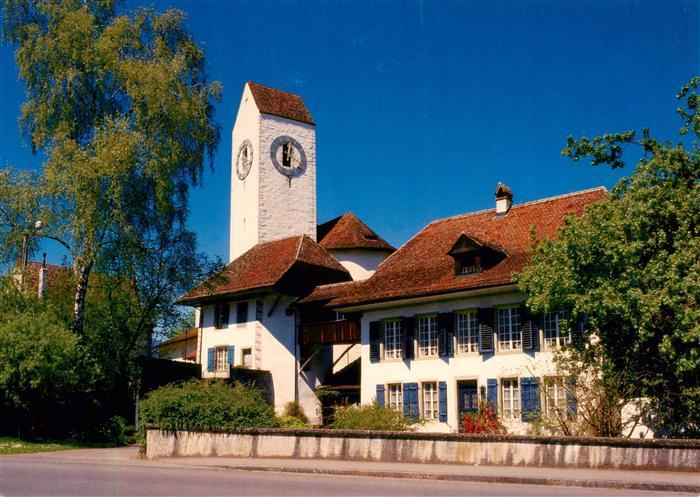 Amsoldingen Kirche mit Pfarrhaus
