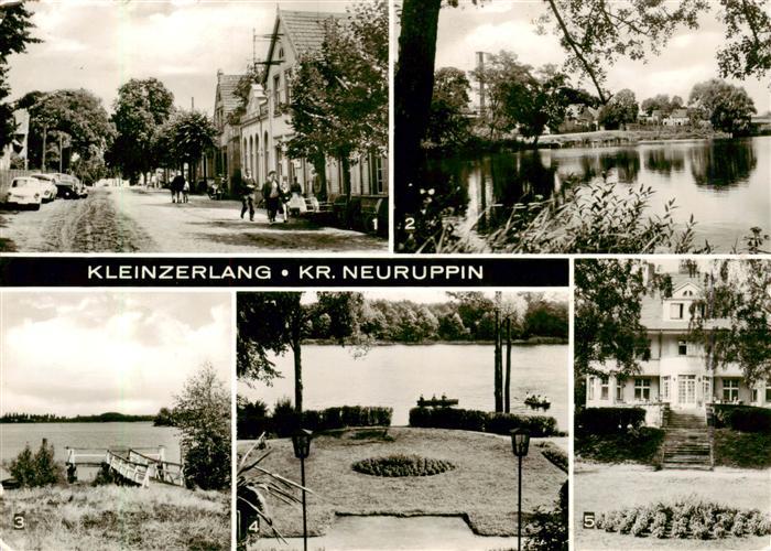 Kleinzerlang Rheinsberg Dorfstrasse Teilansicht Kleiner Paelitzsee FDGB-Cafe