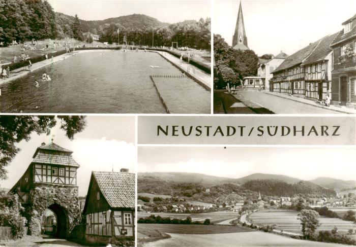 Neustadt Harz Schwimmbad Stadttor Kirche Panorama