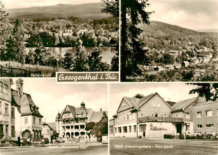 Georgenthal Gotha Teilansichten Hotel Deutscher Hof FDGB-Erholungsheim Thueringe