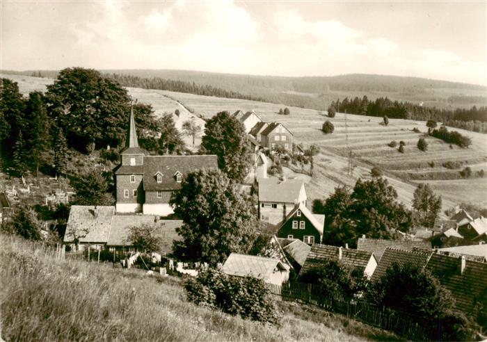 Heubach Thueringen Ortsansicht mit Kirche