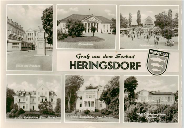 Heringsdorf  Ostseebad Usedom Platz des Friedens Kulturhaus FDGB Ferienheim Paul