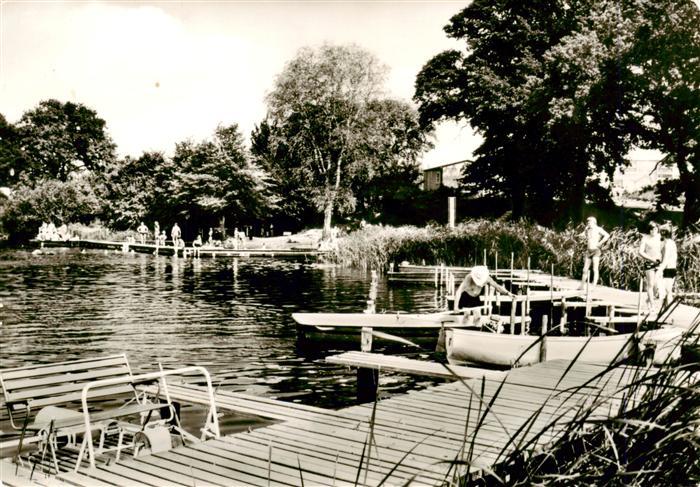 Sternberg Mecklenburg Bootssteg am Zeltplatz