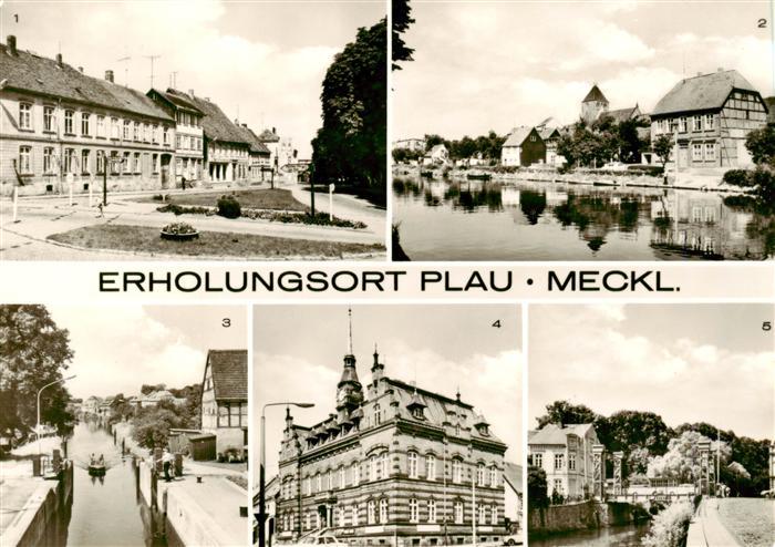 Plau Mecklenburg Burgplatz Strandstrasse Schleuse Rathaus Zugbruecke