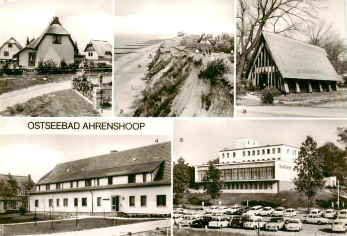 Ahrenshoop Ostseebad Teilansicht Steilkueste Kirche Ferienheim Haus am Meer Reis