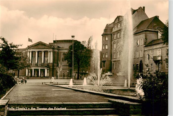 Halle  Saale Am Theater des Friedens