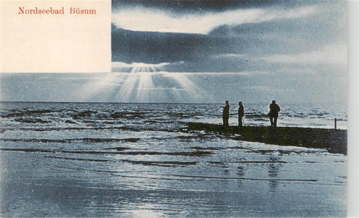 Buesum Nordseebad Motiv an der Mole