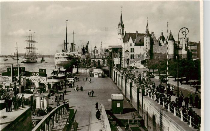 Antwerpen Anvers Het Steen Vertrek van het Schoolship L'Avenir